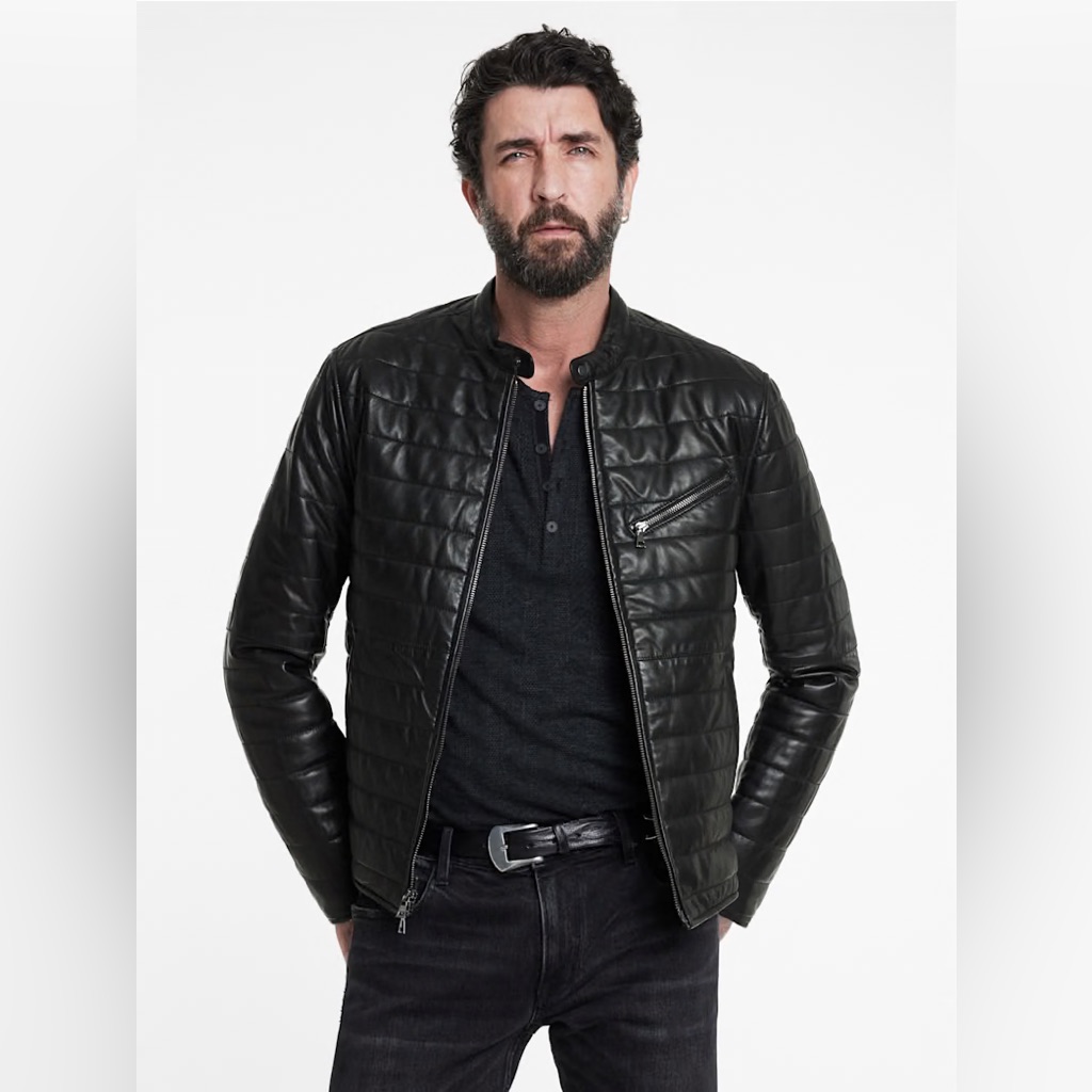 Nwt Brand New John Varvatos Kitt Quilted Racer Jacket